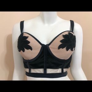 Victoria secret bra with corset - tan & black
